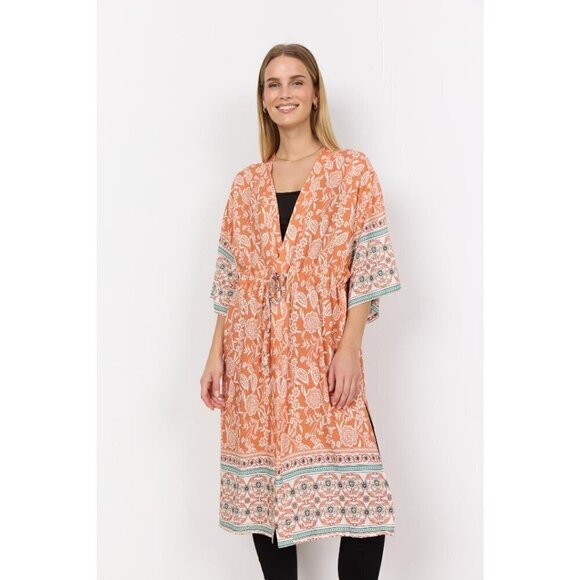 NWT SOYA CONCEPT Enel Papaya Paisley Floral Print Kimono - Picture 5 of 5